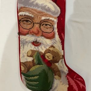 Santa Needlepoint Stocking